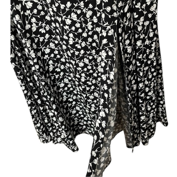 Catherine Malandrino NWT Ditsy Floral Print Midi Length Skirt Size 8 Black White - Picture 3 of 10